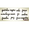 01 Aplique de Palavra: Gratidão, Família, Amor, Fé, Aconchego... Lettering Mdf - 4