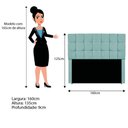 Ver imagem 3 de Cabeceira Estofada Manchester 160 Cm Queen Size Suede - Doce Sonho Móveis Cor Azul Tiffany
