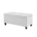 Ver imagem 5 de Kit Recamier Madri 1,60m + 2 Puff Suede Branco - Inova Decor Inova Decorações Kit Madri