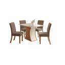 Ver imagem 1 de Mesa Jantar Luiza 120 4 Cadeiras Vita Bege - Henn