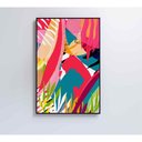 Ver imagem 3 de Quadro Pintura Aquarela Tropical 3 90x60 Cm Vidro Impresso
