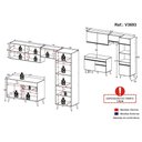 Ver imagem 5 de Armário de Cozinha Compacta 252cm Veneza Multimóveis V3693 Branco/Preto