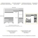 Ver imagem 4 de Armário de Cozinha Compacta 252cm Veneza Multimóveis V3693 Branco/Preto