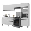 Ver imagem 1 de Armário de Cozinha Compacta 252cm Veneza Multimóveis V3693 Branco/Preto