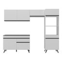 Ver imagem 7 de Armário de Cozinha Compacta 252cm Veneza Multimóveis V3693 Branco/Preto