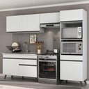 Ver imagem 3 de Armário de Cozinha Compacta 252cm Veneza Multimóveis V3693 Branco/Preto