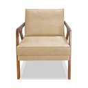 Ver imagem 3 de Poltrona Decorativa Ana para Sala de Estar Linho Dourado - Montanaris Decor MD MONTANARIS DECOR