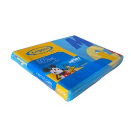 Jogo de Cama Personagens Mickey Solteiro Lepper 2 Peças Azul - 5
