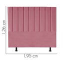 Ver imagem 3 de Cabeceira Estofada Carla 195cm King Size Para Cama Box Quarto Suede Rosa Bebê - Gat Magazine