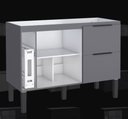 Ver imagem 3 de Gabinete de Cozinha Mdp 1,14 M – Elegância Moderna e Versatilidade:cinza Fosco
