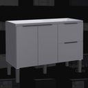 Ver imagem 2 de Gabinete de Cozinha Mdp 1,14 M – Elegância Moderna e Versatilidade:cinza Fosco