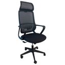 Ver imagem 6 de Cadeira Presidente Comfort Vinci com Apoio de Cabeça, Tela Mesh e Ajuste de Altura Preto
