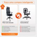 Ver mais imagens de Cadeira Presidente Comfort Vinci com Apoio de Cabeça, Tela Mesh e Ajuste de Altura Preto
