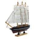 Ver imagem 1 de Miniatura Barco Navio de Madeira Veleiro Decorativo – 29cm