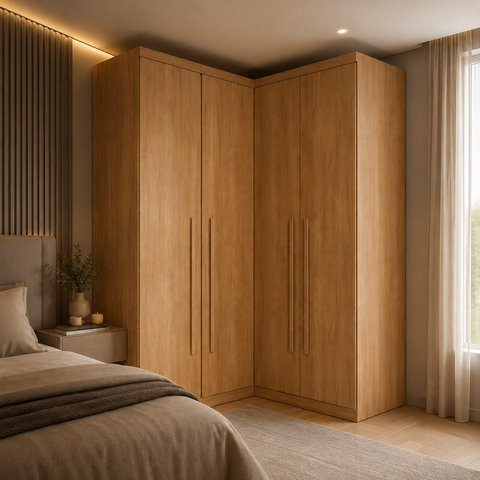 Guarda Roupa Modulado Dallas 4 Portas 3 Gavetas 8 Prateleiras