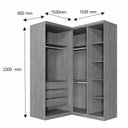 Ver imagem 4 de Guarda Roupa Modulado Dallas 4 Portas 3 Gavetas 8 Prateleiras