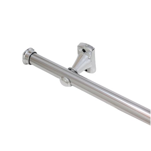 Kit Varão Para Cortina 2,50 Metros 28Mm Cromado Compacto