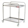 Carrinho para Transporte Imeca em Aço Inox 430 C/ 2 Bandejas 52x80 e Rodízios Giratórios 6544 - 1