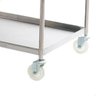 Carrinho para Transporte Imeca em Aço Inox 430 C/ 2 Bandejas 52x80 e Rodízios Giratórios 6544 - 4