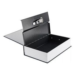 Cofre Camuflado C/chave Formato de Livro Guarda Valores 24cm:preto - 4