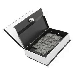 Cofre Camuflado C/chave Formato de Livro Guarda Valores 24cm:preto - 3