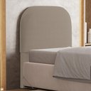 Ver imagem 1 de Cabeceira Cama Box 100cm Orgânica Lanna W01 Bouclê Bege - Lyam Decor
