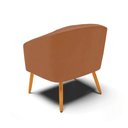 Ver imagem 7 de Poltrona Sala Decorativa Stella Pé Palito Castanho Sintético Pu Whisky D03 - D’Rossi