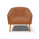 Ver imagem 5 de Poltrona Sala Decorativa Stella Pé Palito Castanho Sintético Pu Whisky D03 - D’Rossi