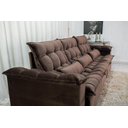 Ver imagem 4 de Sofá Retrátil e Reclinável Ipanema 2,10m em Tecido Veludo C/ 03 Módulos - Montagem Inclusa