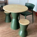 Ver imagem 4 de Conjunto Fit Wood com Mesa + 03 Banquetas Sili I'm In Verde Alecrim Grifit Sili - I'm In