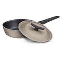 Ver imagem 5 de Frigideira Funda Tramontina Spezia Induction Alumínio Antiaderente Starflon Excellent Areia 24 Cm
