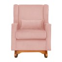 Ver imagem 2 de Poltrona Decorativa Aurora Balanço Vovo Veludo Rosa - Fm