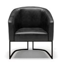 Ver imagem 3 de Kit 2 Poltronas Stella Corano Preto Base Industrial Preto - D’Rossi