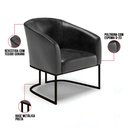 Ver imagem 6 de Kit 2 Poltronas Stella Corano Preto Base Industrial Preto - D’Rossi