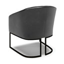 Ver imagem 5 de Kit 2 Poltronas Stella Corano Preto Base Industrial Preto - D’Rossi