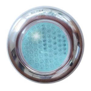 Refletor LED 70 Pontos Inox Iluminação para Piscina Cor Azul - Brustec
