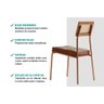 Cadeira Sala de Jantar 1741 Kit 4 Uni Rose/linho Areia/courano Caramelo - Carraro - 3
