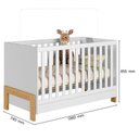Ver imagem 3 de Berço Americano 4300 Fantasia e Cômoda 4355 Q Encanto Slm Branco Acetinado com Colchão Ortobom
