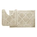 Ver imagem 1 de Jogo Tapete de Banheiro 2 Peças Antiderrapante com Felpa