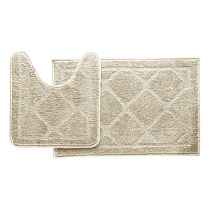 Jogo Tapete de Banheiro 2 Peças Antiderrapante com Felpa