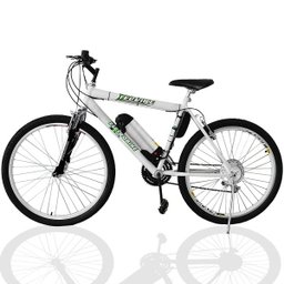 Bicicleta Elétrica TecCity 10a/h Motor Traseiro 350w - cor: Branco com Amortecedo - 1