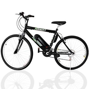 Bicicleta Elétrica TecCity 10a/h Motor Traseiro 350w - cor: Preto com Amortecedo