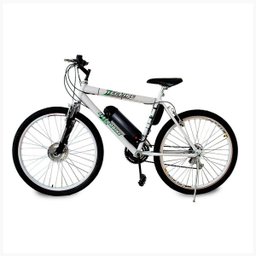 Bicicleta Elétrica TecCity 10a/h Motor Dianteiro 350w - cor: Branco com Amortecedor - 1