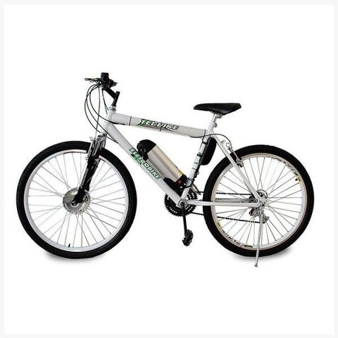 Bicicleta Elétrica Teccity 12a/h Motor Dianteiro 350w - Cor: Branco com Amortecedor
