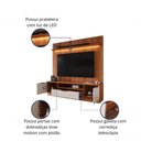 Ver imagem 4 de Estante Home Noble 1.8 para TV até 75”c/Luz de LED para Sala Jequitiba/Off White Jequitiba/Off