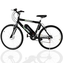 Bicicleta Elétrica TecCity 10a/h Motor Dianteiro 350w - cor: Preto com Amortecedor - 1