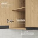 Ver imagem 4 de Armário Aéreo 3 Portas 120cm Nara CabeCasa MadeiraOriginals Bege/Avena