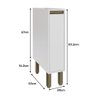 Armário de Cozinha Porta Temperos Condimentos 20x53 cm 100% MDF Vitória Rimo Branco ii Móveis Rimo - 7