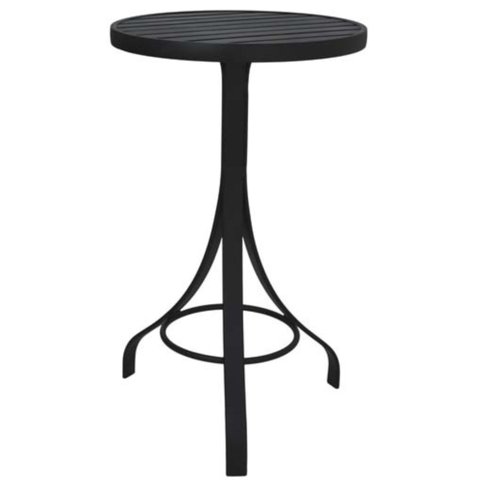 Mesa Bistrô com Tampo Ripado para Banquetas Altas de Cozinha