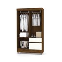 Ver imagem 4 de Guarda Roupa 4 Portas Spectra Imbuia Rústico